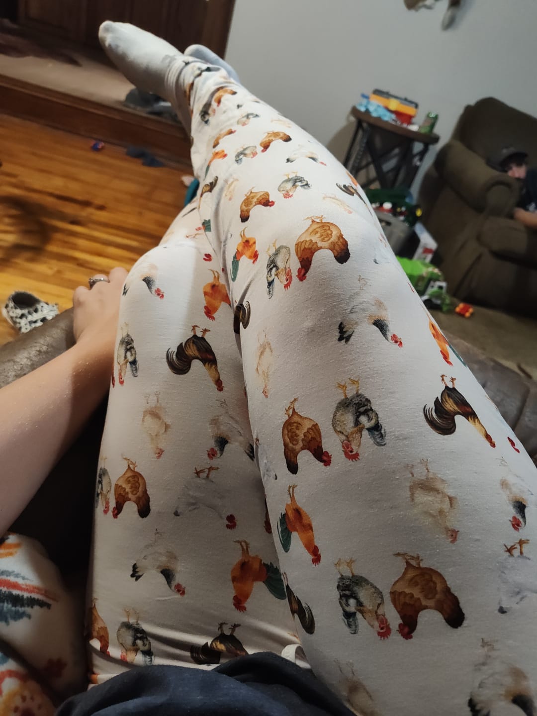 Customer photo review of Chicken Bamboo Pajama Pants