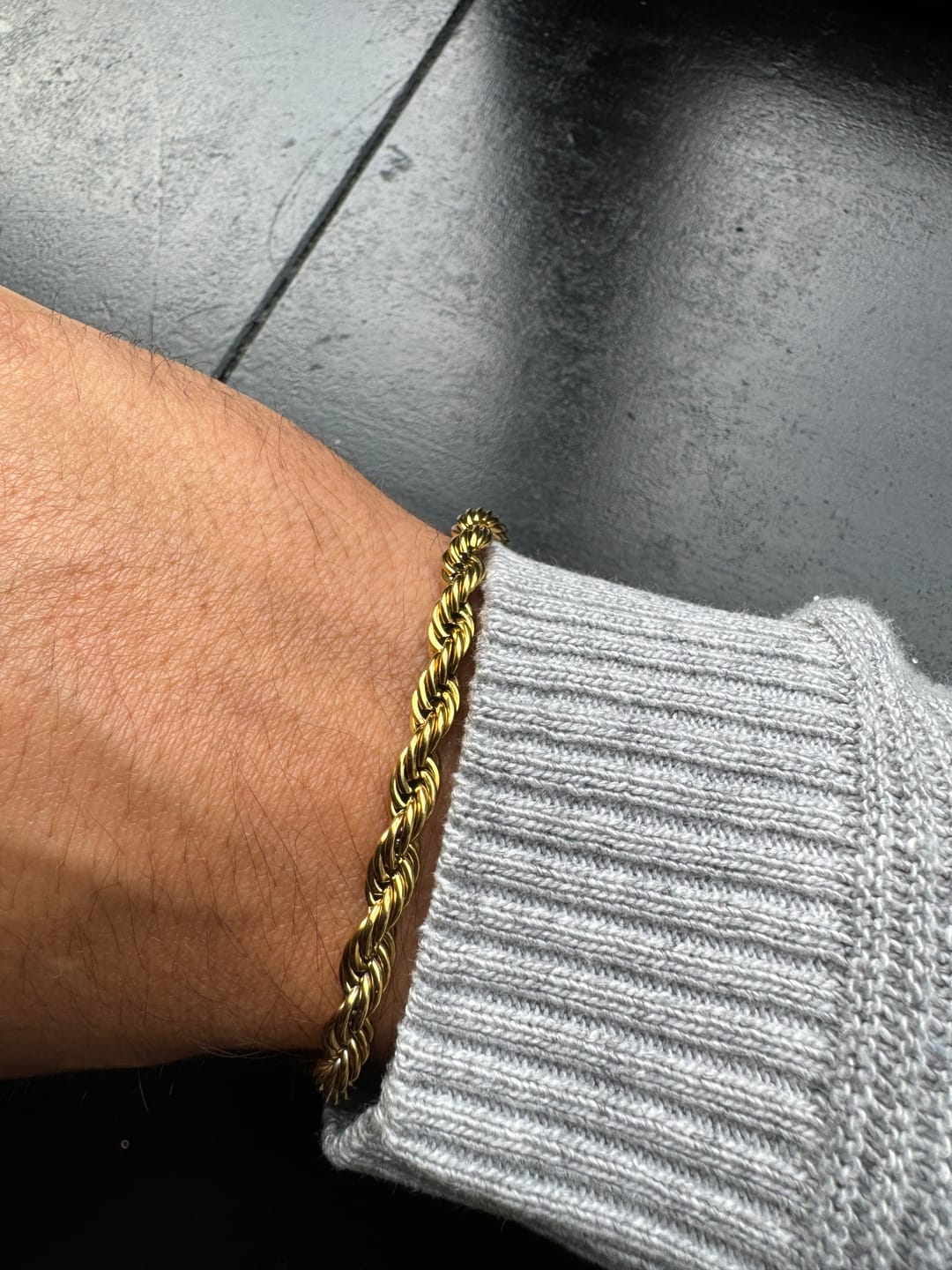 Customer photo review of Rope Bracelet (Gold) 5MM