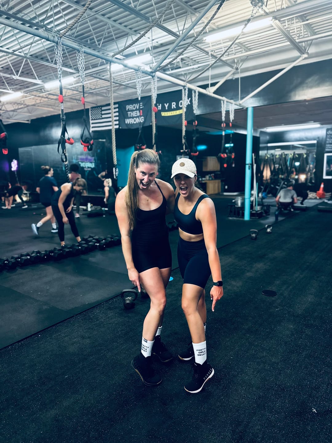 Customer photo review of Pretty Girls Squat - Women's Crew Workout Socks