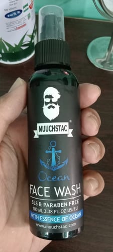 Customer photo review of Muuchstac Beard Growth Oil + Ocean Face Wash