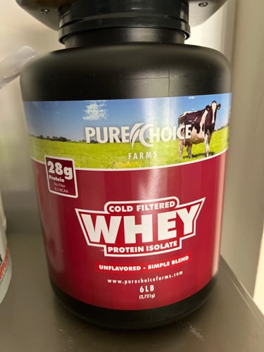 Customer photo review of Whey Protein Isolate Unflavored