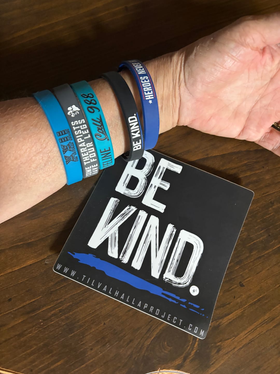 Customer photo review of Be Kind - Sticker & Silicone Bundle