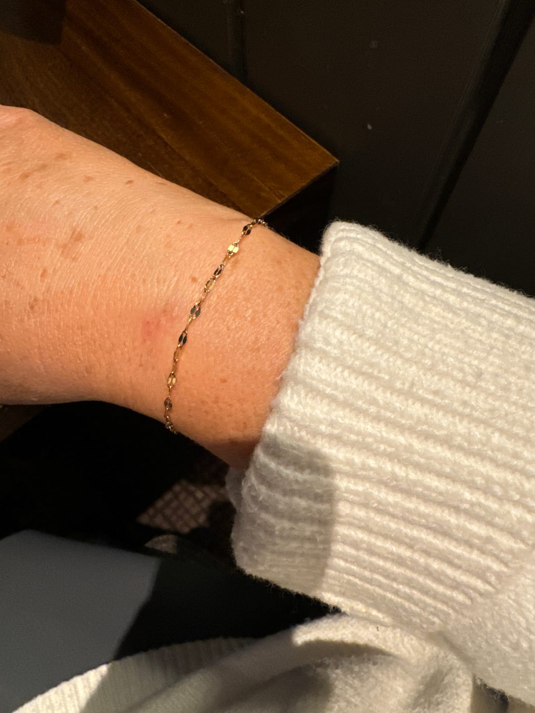 Customer photo review of Single Dainty Bracelet