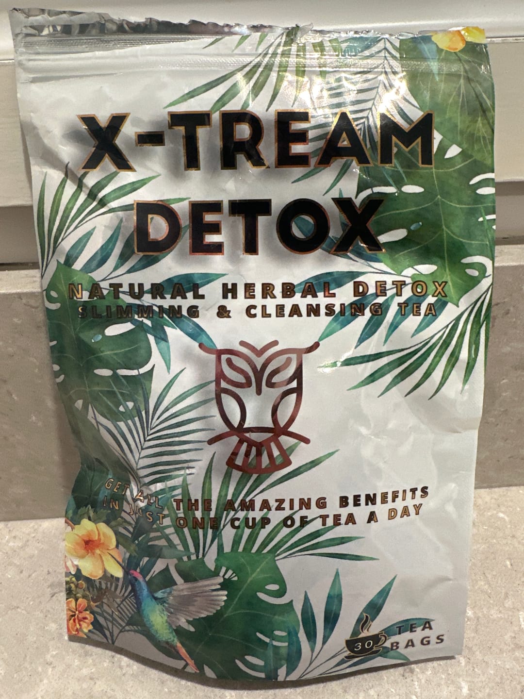 Customer photo review of X-TREAM DETOX TEA 1 BAG 30 DAY SUPPLY ( STRONGER VERSION ) PONCHE NAVIDEÑO 🌺