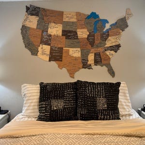 Customer photo review of Wooden 3d Map of USA - Multicolor