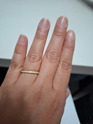 Customer photo review of ANILLO CINTILLO BAÑO DE ORO