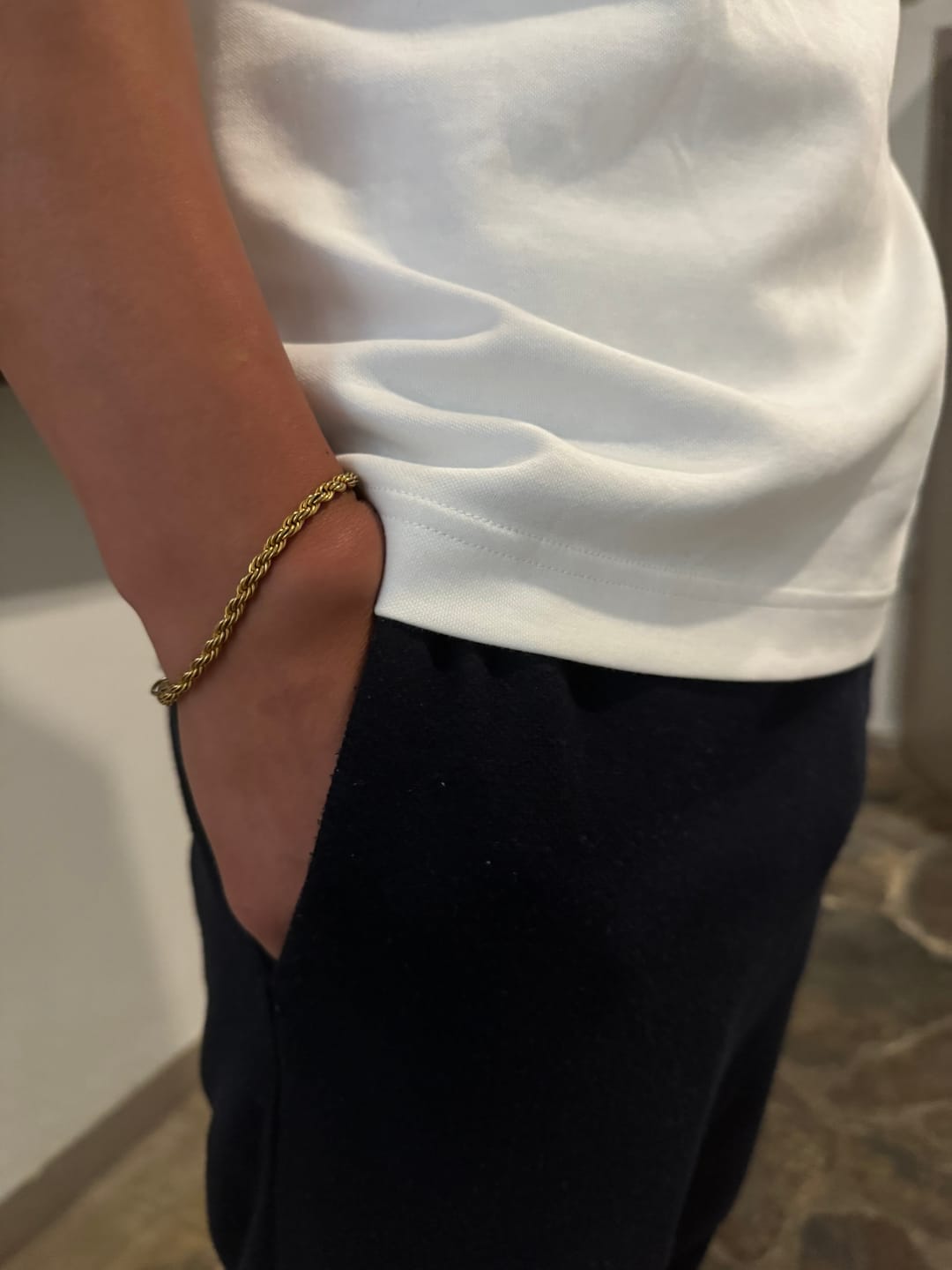 Customer photo review of Rope Bracelet (Gold) 5MM