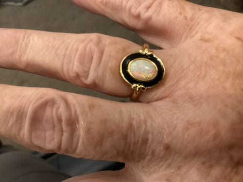 Customer photo review of Opal Ring Gold Vermeil