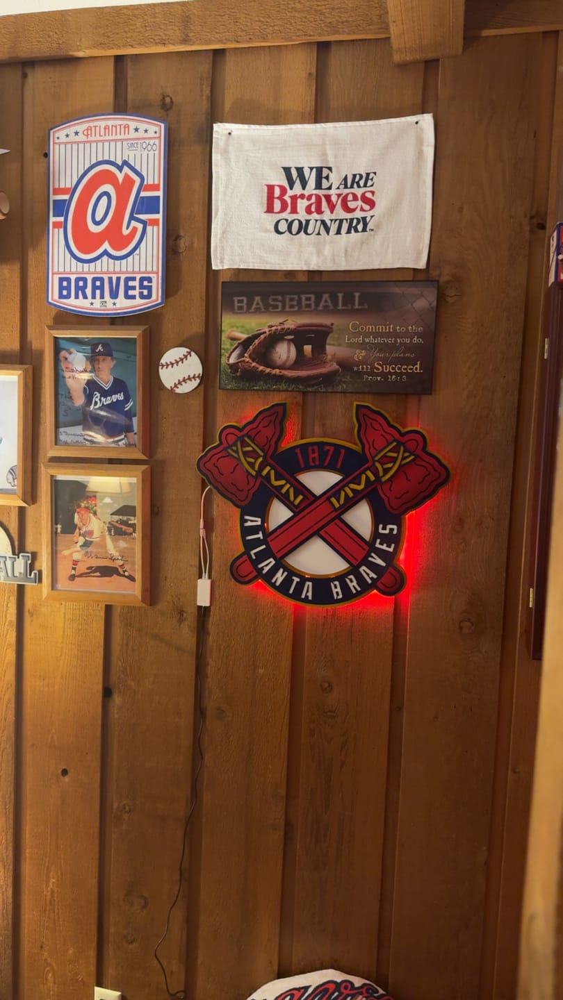 Customer photo review of Atlanta Braves 7 layer "1871" Cooperstown  3D Metal Wall Art