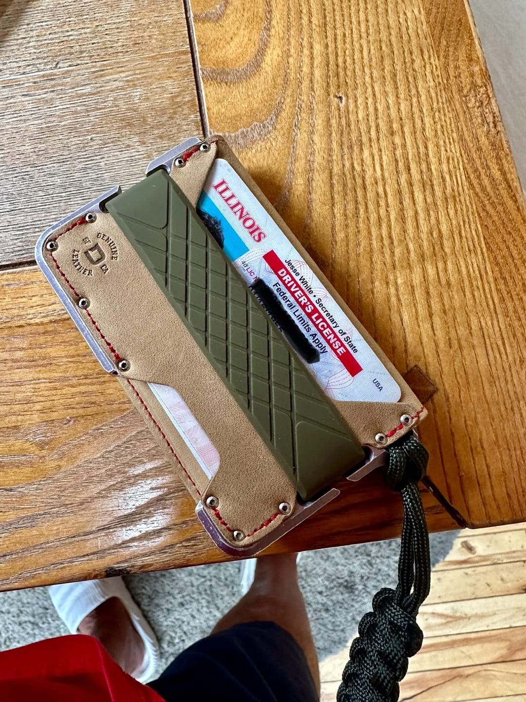 Customer photo review of 3 POCKET BIFOLD LEATHER