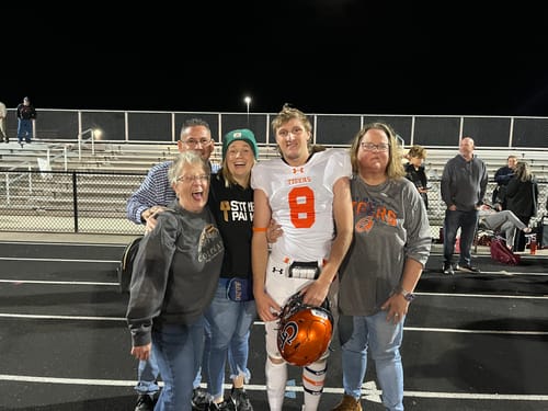 T-shirt quilt featuring football team by Donelle from MI