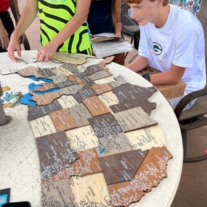 Customer photo review of Wooden 3d Map of USA - Multicolor