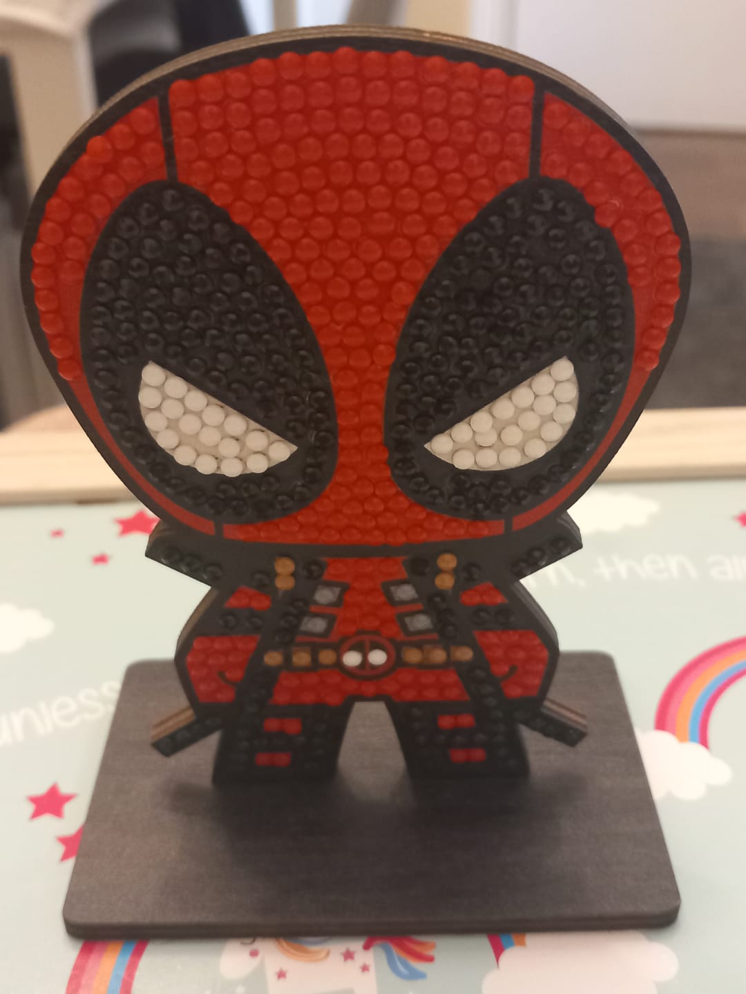 Customer photo review of "Deadpool" Crystal Art Buddy MARVEL Series 1