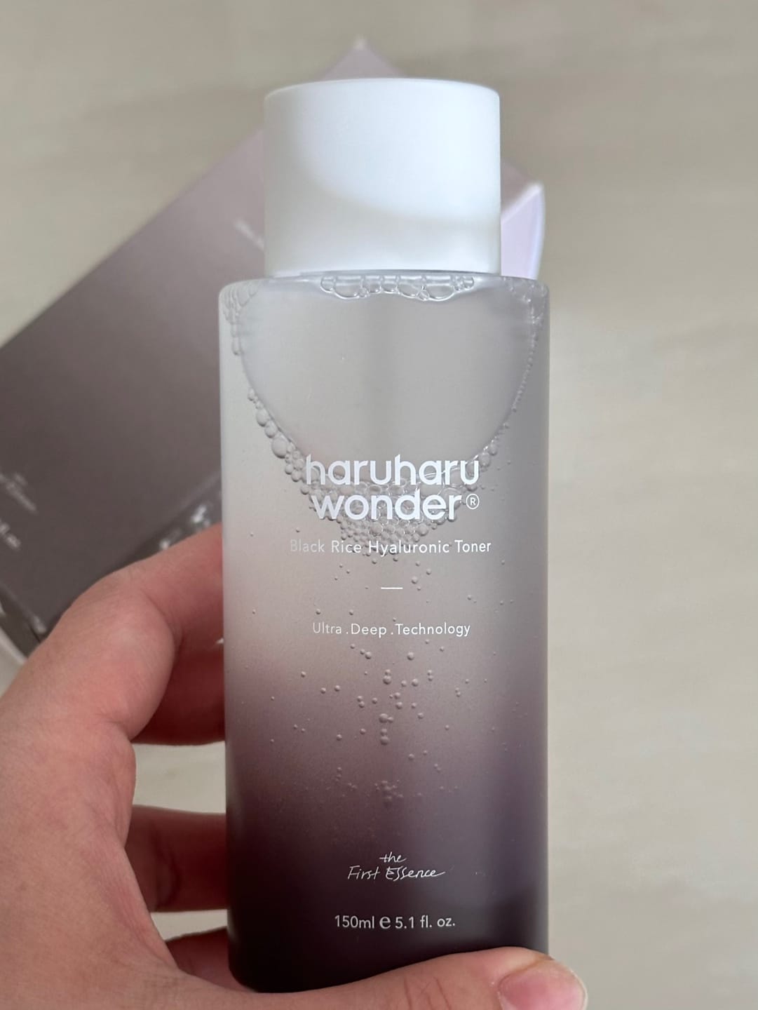 Customer photo review of BLACK RICE hyaluronic toner 150ml