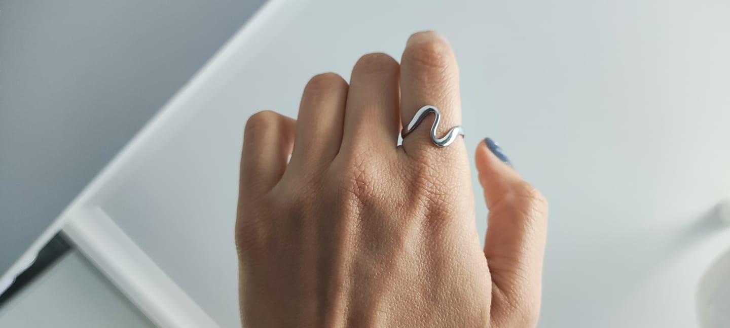 Customer photo review of Silver Wave Ring