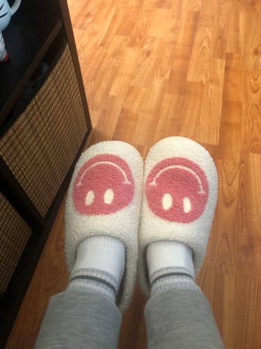 Customer photo review of Happy Face Slippers