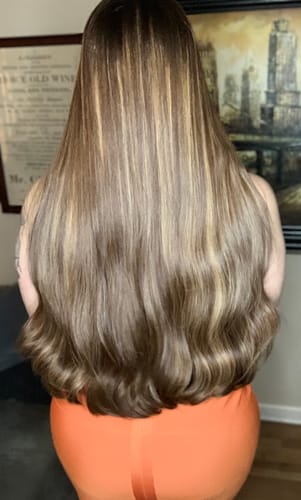 Customer photo review of Beka 117 - caramel balayage with money pieces Wig