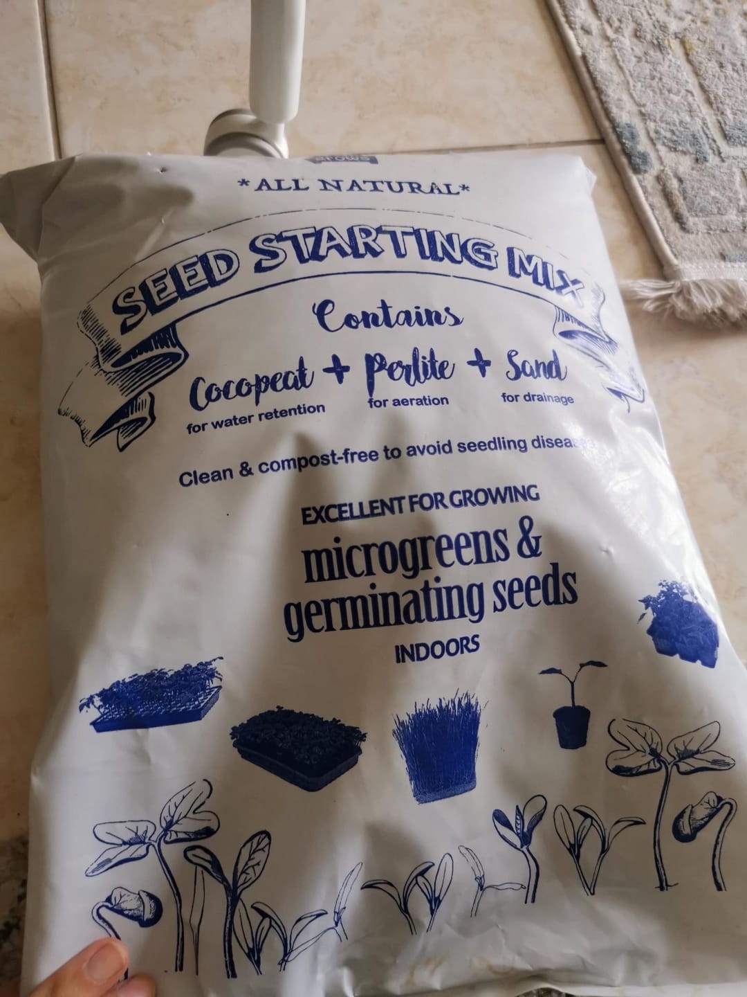 Customer photo review of Seed Starting Microgreen Mix