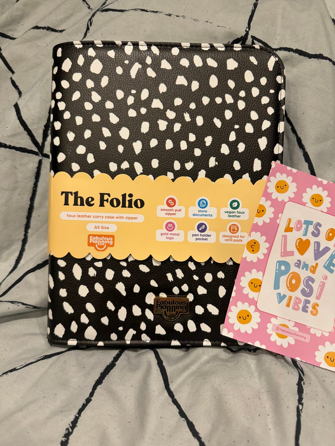 Customer photo review of A5 Folio - Reverse Dalmatian