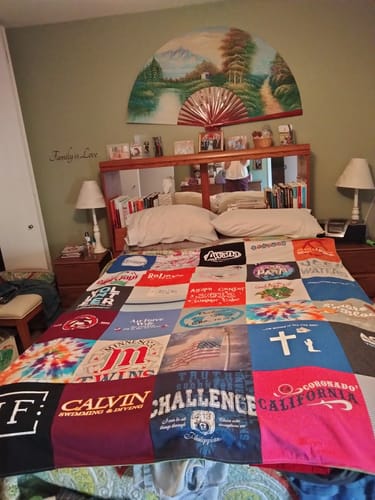 T-shirt quilt from calvin university by Cindy from IL