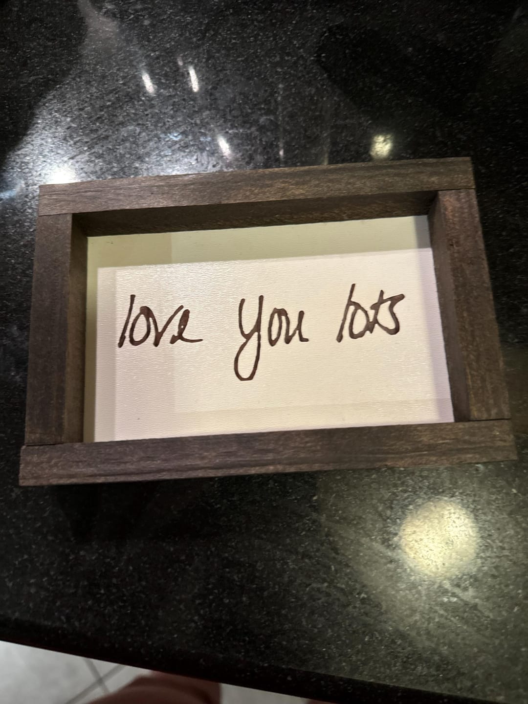 Customer photo review of Custom Handwriting Sign - Memorial Keepsake