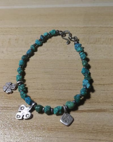 Customer photo review of Lucky Energy Turquoise Silver Bracelet