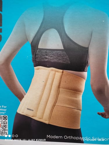 Customer photo review of Sacro Lumbar Belt 12" Back Double Strap | Supports the Lower back | Corrects Posture & Relieves Back Pain (Beige)