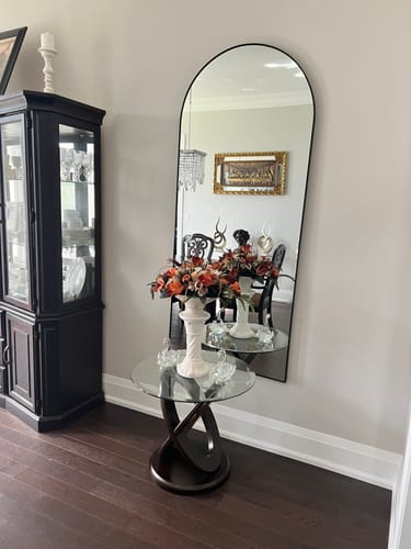 Customer photo review of Black Full Length Arch Mirror (71"H x 31"W)