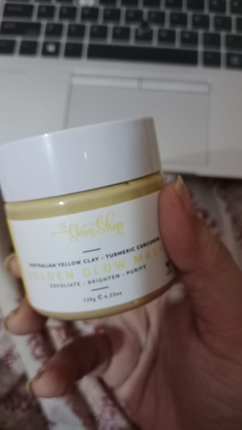 Customer photo review of Golden Glow Mask