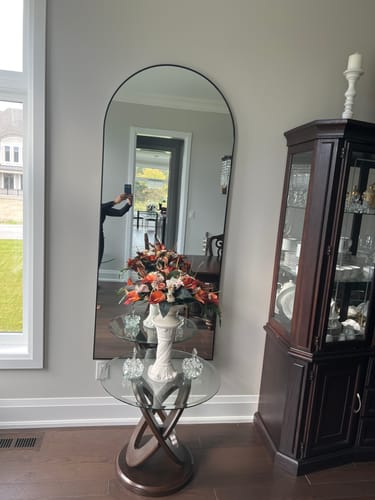 Customer photo review of Black Full Length Arch Mirror (71"H x 31"W)