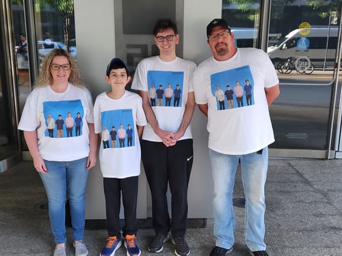 Customer photo review of Blue Album Weezer T-Shirt