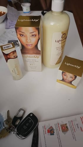 Customer photo review of Lighten Up Anti-Aging Kit