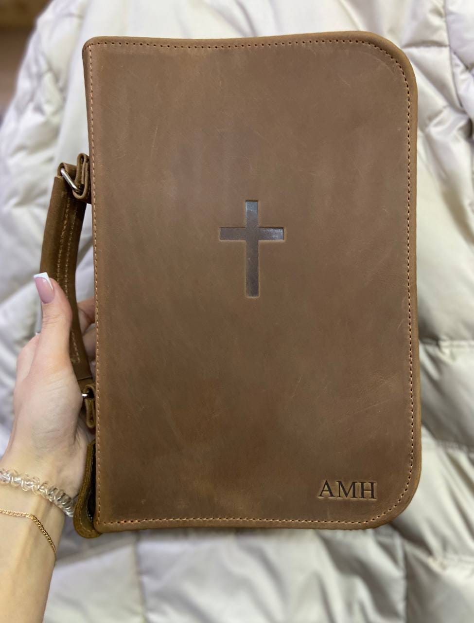 Customer photo review of Zippered Bible Cover