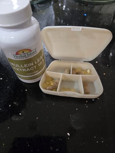 Customer photo review of Mullein Leaf Capsule (Lung Detox Mucus)