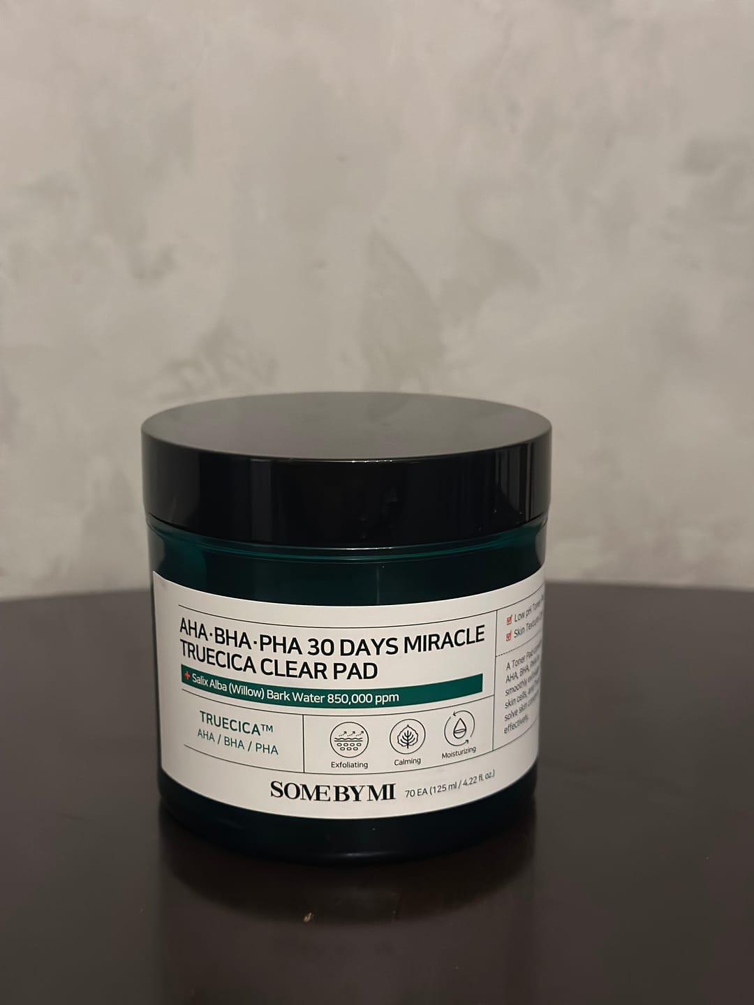 Customer photo review of Spilventiņi ar skābēm problemātiskai ādai Some By Mi AHA BHA PHA 30 Days Miracle Truecica Clear Pad