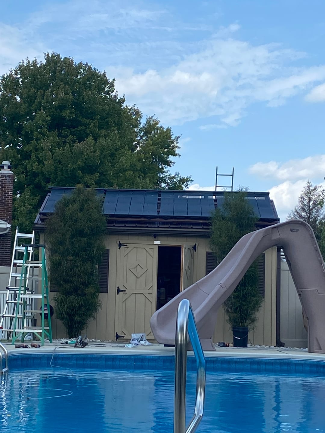 Customer photo review of SwimJoy Industrial Grade DIY Solar Pool Heater Kit - Advanced High-Wind Mounting Security - Lifetime Ltd. Warranty