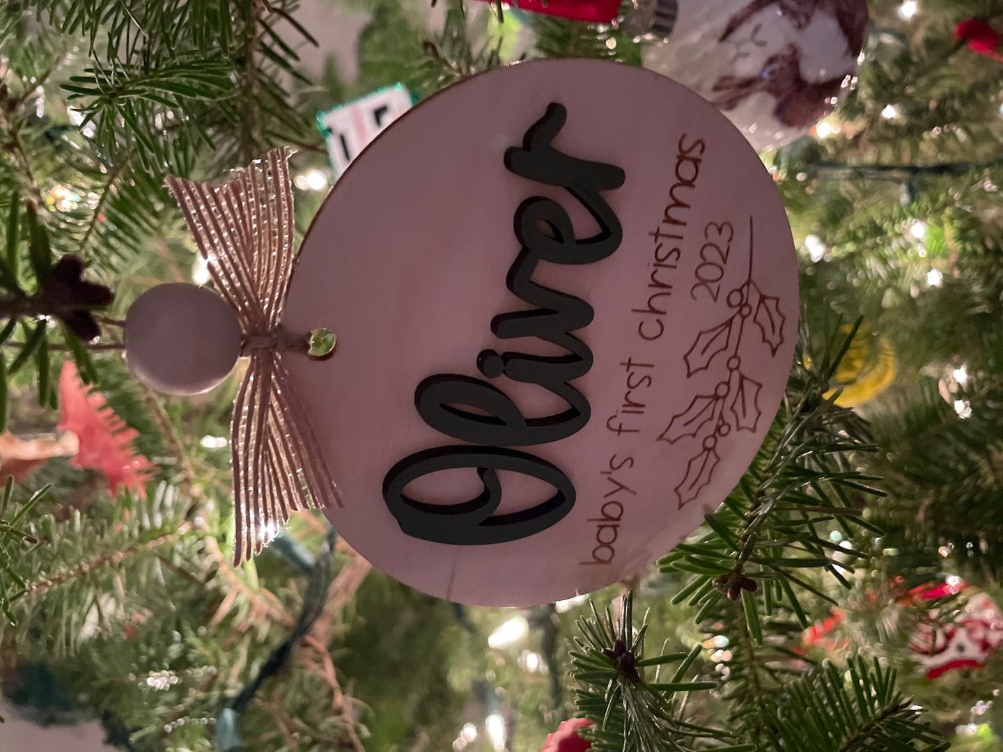 Customer photo review of Baby's First Christmas Ornament 2025