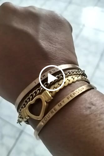 Customer video review of I AM ENOUGH bracelet - Rosegold