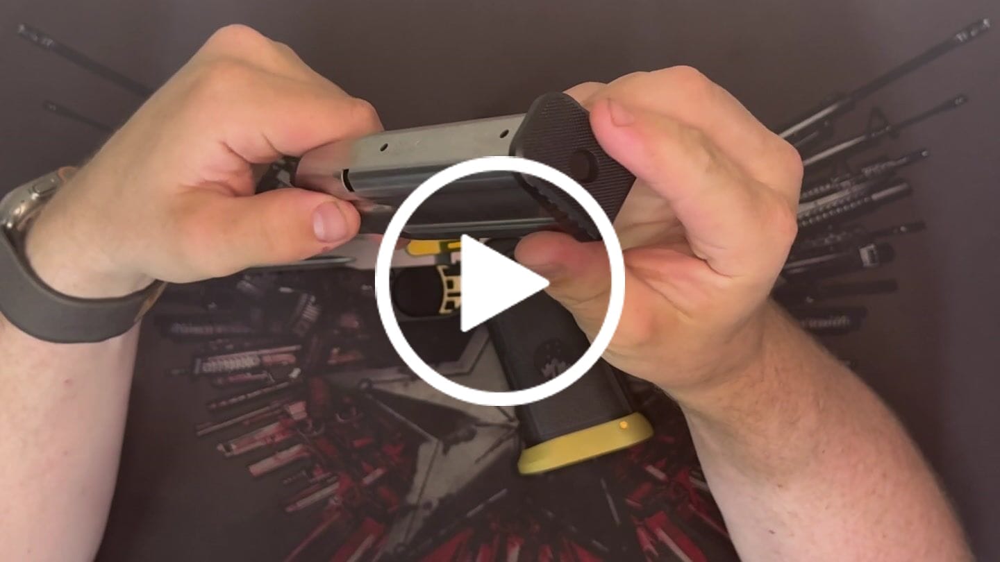 Customer video review of STI 2011 9/38/BUL Armory | Aluminium | Double Stack Magazine Base Pad