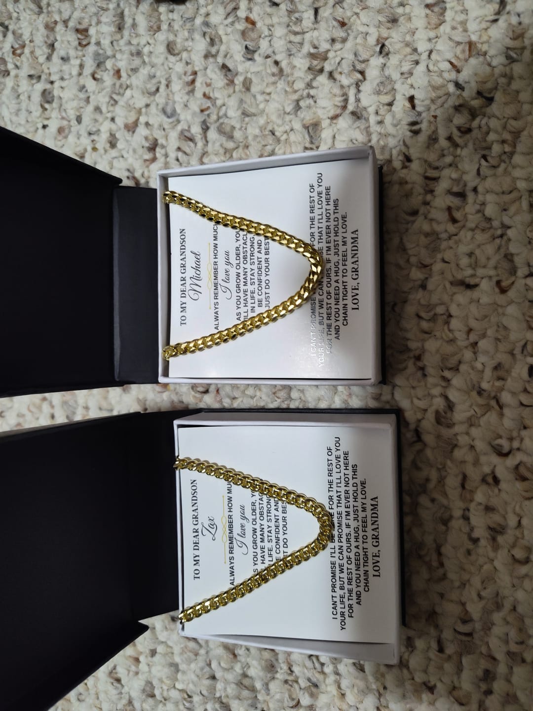 Customer photo review of For Grandson - Personalized Special Gift Set - SS258P