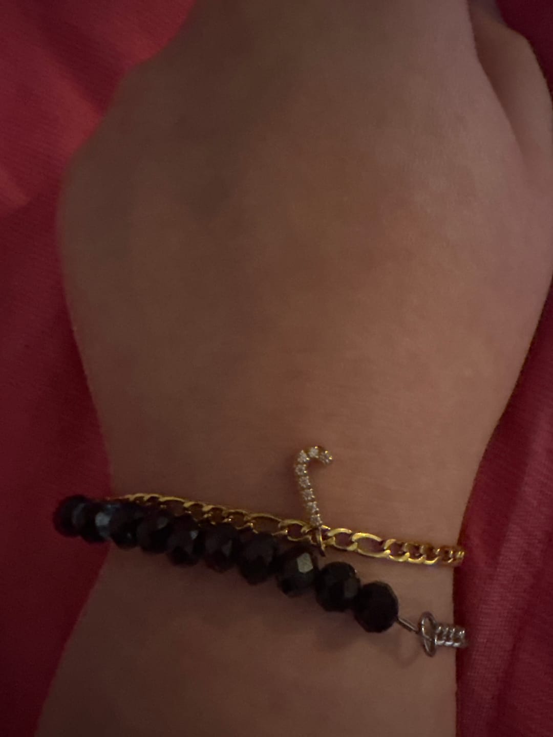 Customer photo review of Letter Armband | 18K vergoldet