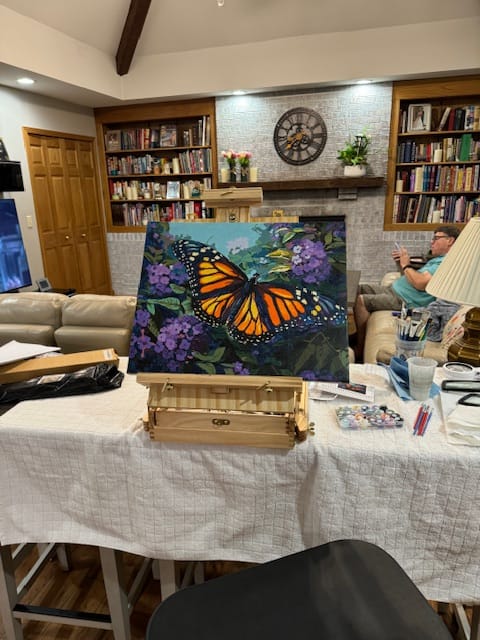 Customer photo review of Monarch Butterfly Painting - Paint by Numbers