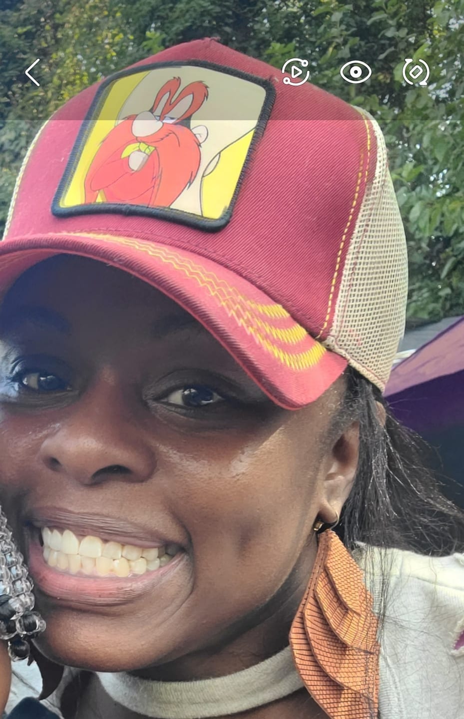 Customer photo review of OVERLORD X Looney Tunes: Yosemite Sam Trucker Cap