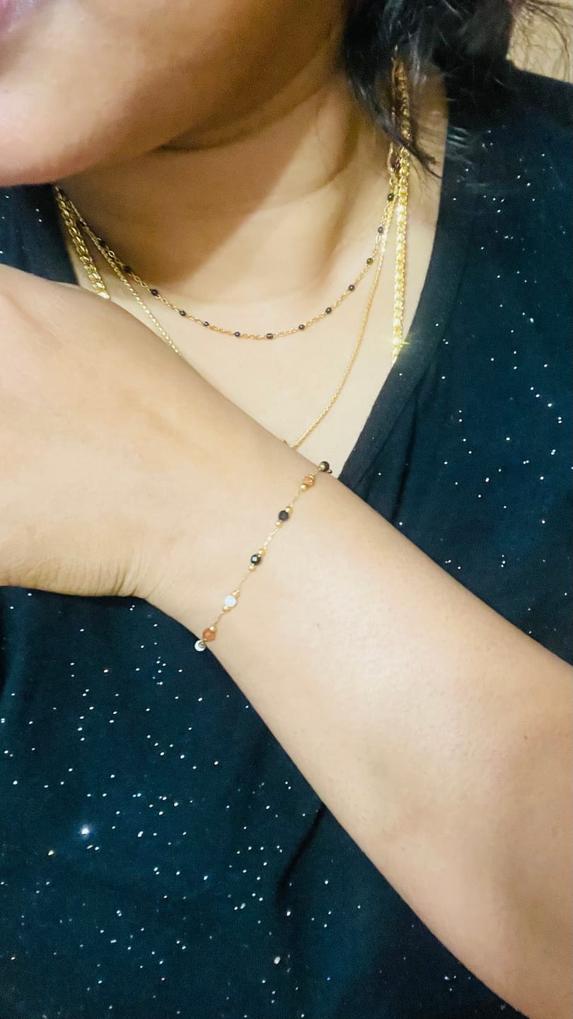Customer photo review of Lulu Beaded Stone Bracelet