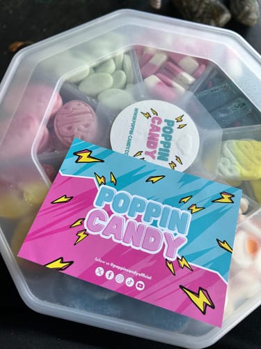 Customer photo review of Poppin Candy Custom Candy Platter