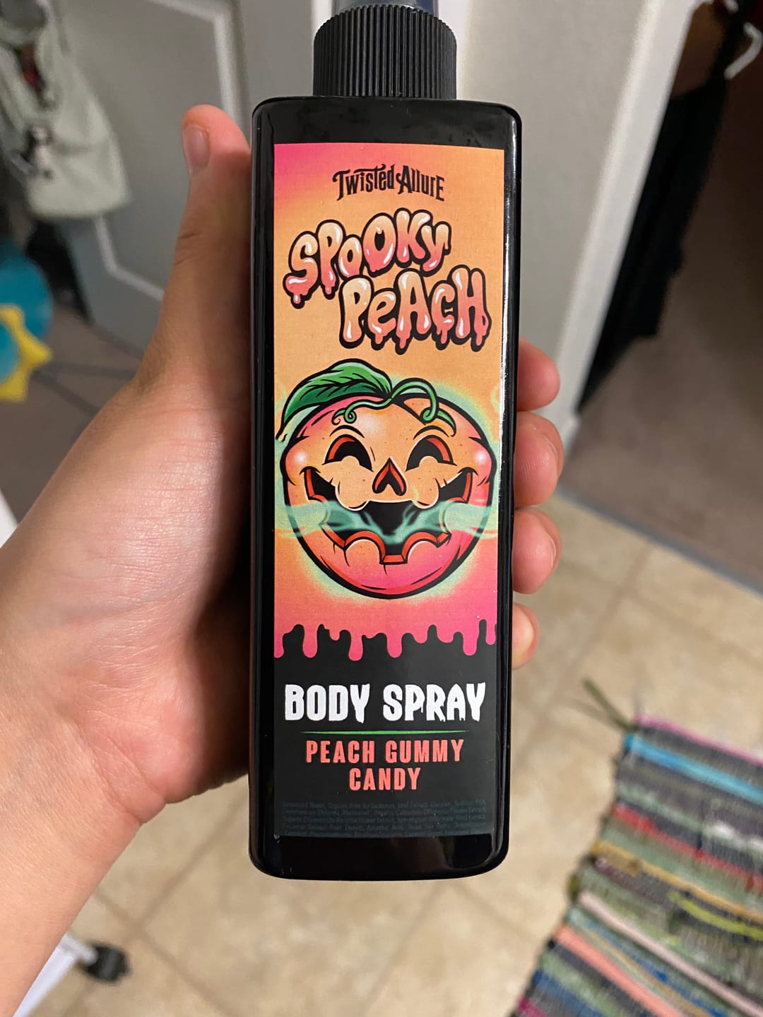 Customer photo review of Spooky Peach Body Spray