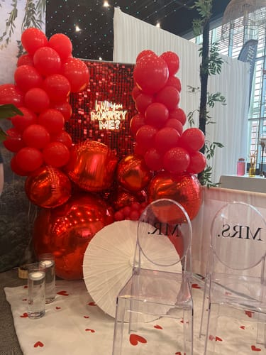 Customer photo review of Red Inflatable Mirror Ball Reusable Big Bubble Balloon