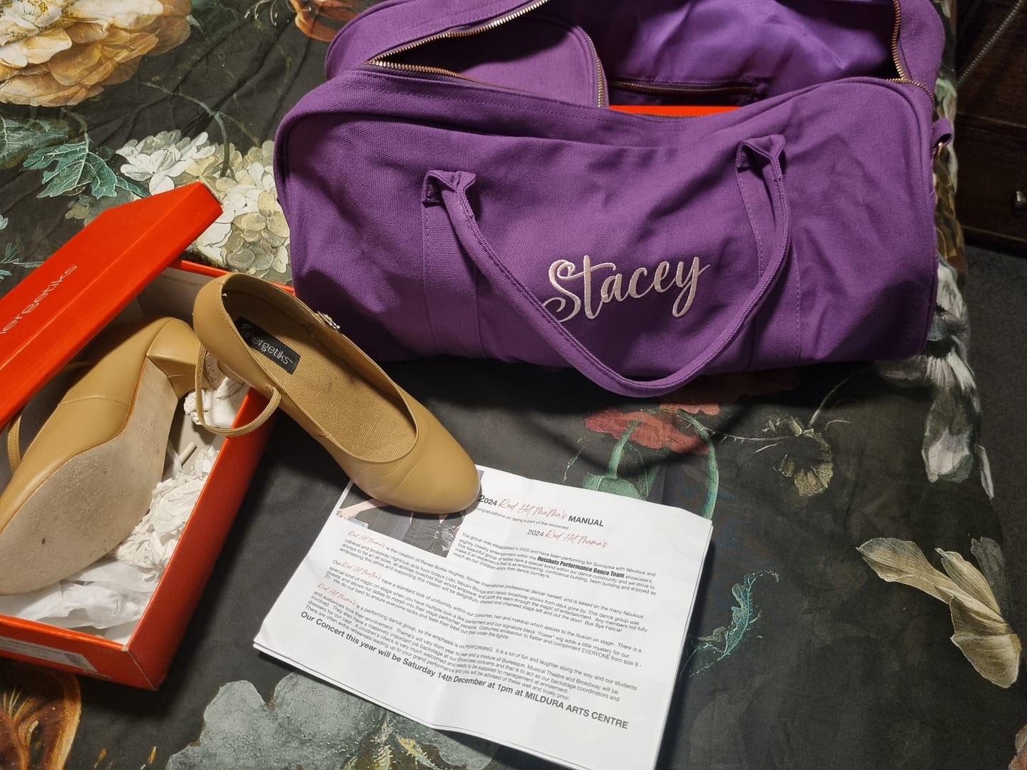 Customer photo review of Dark Purple Personalised Bag Set