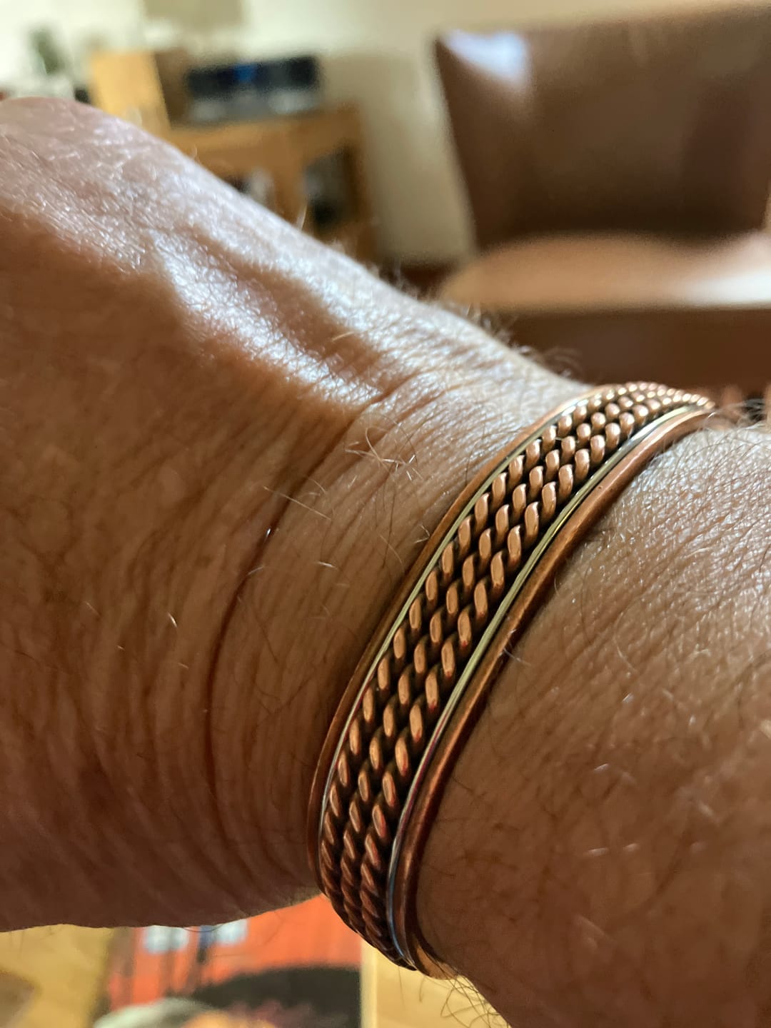 Customer photo review of Keo - Bracelet Jonc Homme Cuivre Magnétique