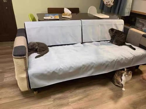 Customer photo review of Thick Linen Anti-Slip Grip Sofa and Couch Protector, Sectional Sofa Cover, Sofa Arm Covers